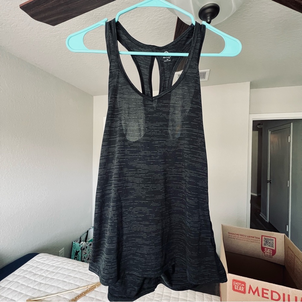 Champion Black Racerback Tank Top Athletic Style - Womens Size XS